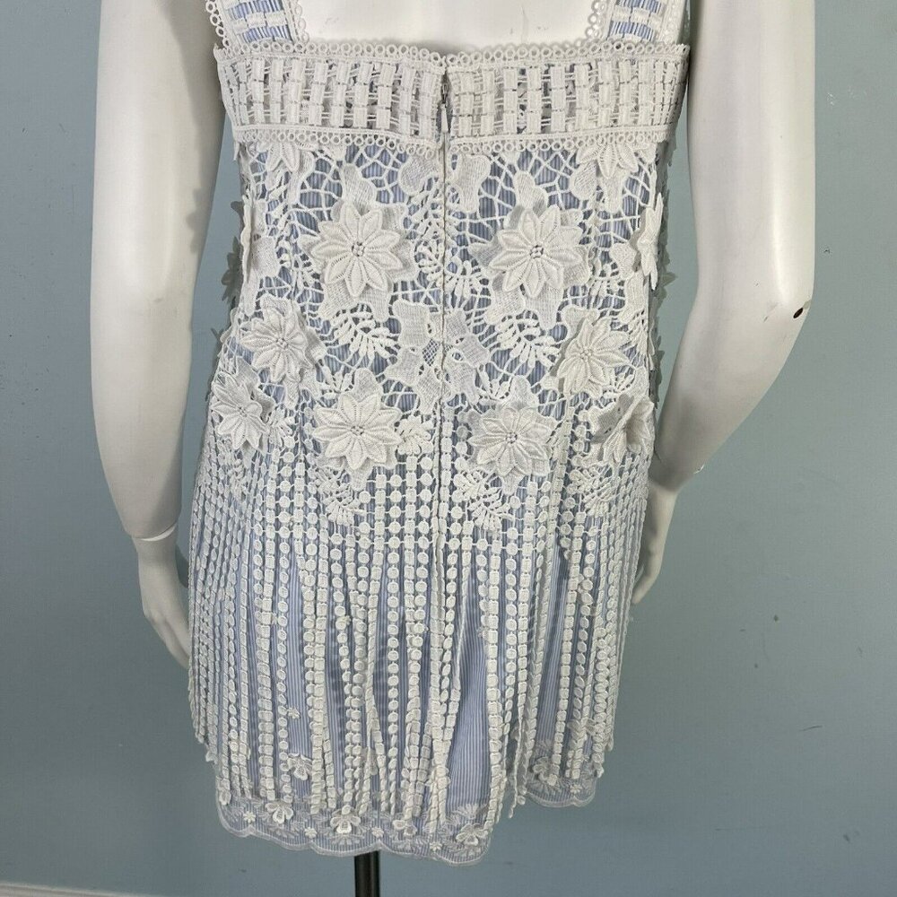 Alexis Sleeveless Fulton Fringe Lace Eyelet Mini Dress Sz Medium - Picture 8 of 15
